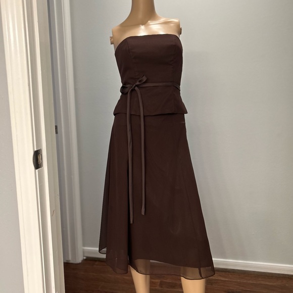 EUC 2 piece strapless dress sz 0 - Picture 11 of 11